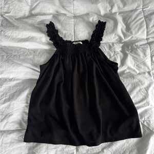 Lauren Conrad Black Ruffle Strap Tank Top Women’s Size S